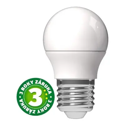 Akce 3+1: Prémiová LED žárovka E27 4,5W 470lm G45 denní, ekv. 40W, 3 roky