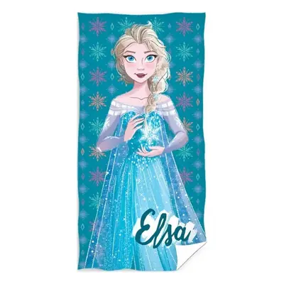 Bavlněná plážová osuška Ledové království - Frozen - motiv Ledová královna Elsa - 100% bavlna s 