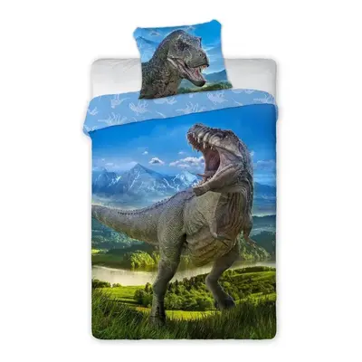 Povlečení bavlněné Deluxe Dinosaurus T-Rex 200x140cm+90x70cmFaro