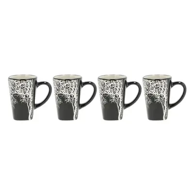 Villa Collection Hrnek na espresso se stromem Hela Black 0,1l (set 4 ks)