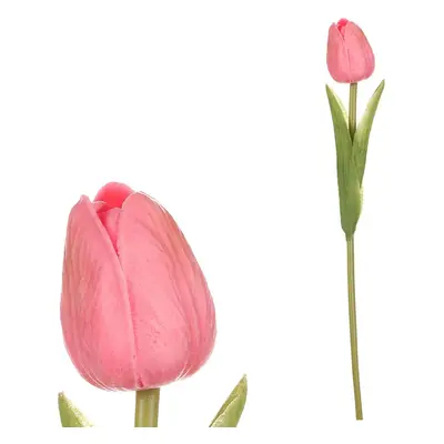 Umělý pěnový Tulipán mini PINK, 5 x 5 x 34 cm