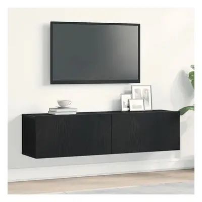 TV skříňka Černý dub 120x30x30,5 cm Dřevěná konstrukce