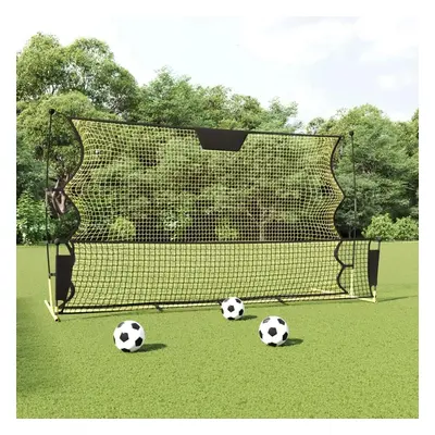 Fotbalový rebounder černý a žlutý 183 x 85 x 120 cm polyester