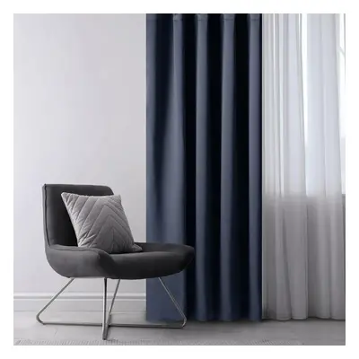 AmeliaHome Závěs Blackout Oxford Pleat indigo, 140 x 245 cm