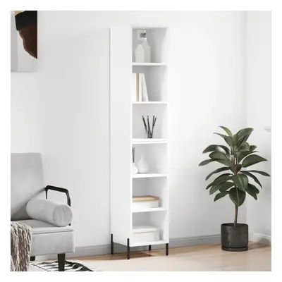 Skříň highboard bílá 34,5x32,5x180 cm kompozitní dřevo