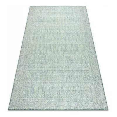 koberec SISAL SION aztécký 22184 Diamanty ploché tkaní zelená / modr velikost 180x270 cm | krásn