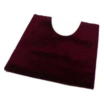 ROUTNER Koupelnová předložka UNI COLOR Bordo - Bordo / 50 x 50 cm WC s výkrojem