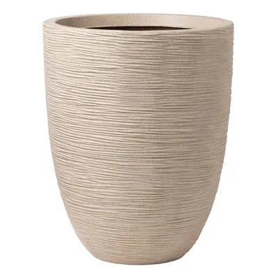 Capi Waste Rib NL Vase Elegant Low Terrazzo Beige Ø 34 cm / V 46 cm