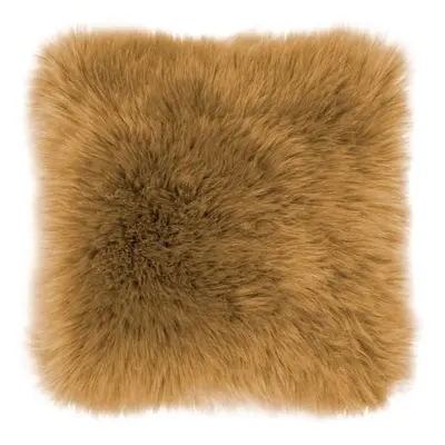 Hnědý polštář Tiseco Home Studio Sheepskin, 45 x 45 cm