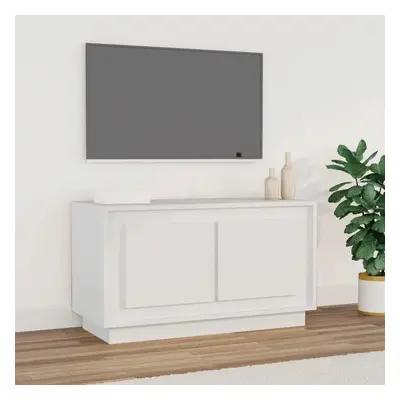 TV skříňka bílá 80 x 35 x 45 cm kompozitní dřevo