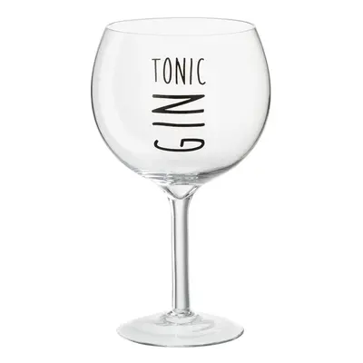 Sklenička s černým nápisem Gin Tonic - Ø12*22cm/880ml