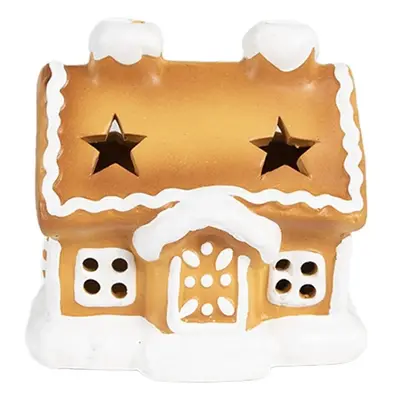 Svítící keramická perníková chaloupka Gingerbread House - 11*9*11 cm