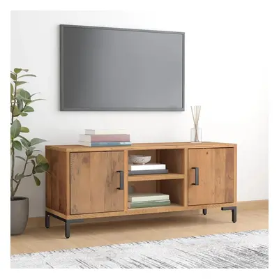 TV stolek hnědý 110 x 35 x 48 cm masivní borové dřevo