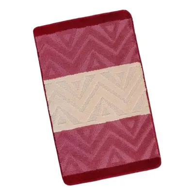 Koupelnová předložka 60x100cm chevron burgundy Bellatex 40030810004