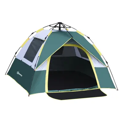 Outsunny kopulový stan pro 3 osoby polyester zelený 205x195x135cm kolíky | Aosom