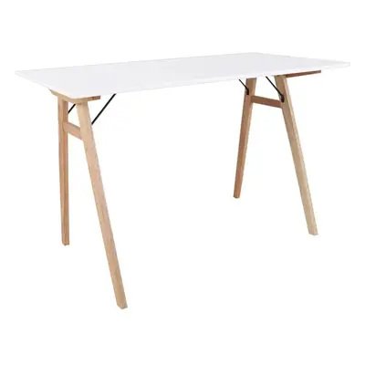 Bílý stůl s hnědýma nohama House Nordic Vojens Desk, délka 120 cm