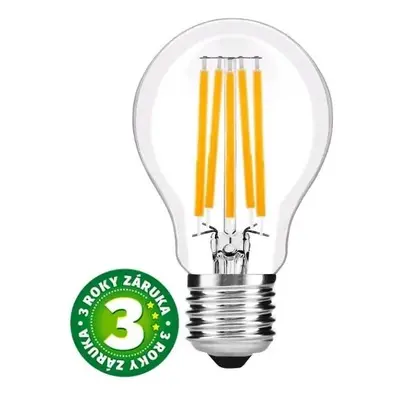 Stmívatelná prémiová retro LED žárovka E27 9W 1055lm teplá, filament, ekv. 75W, 3 roky