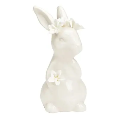 Porcelánový zajíček LILY BUNNY 12 cm bílý