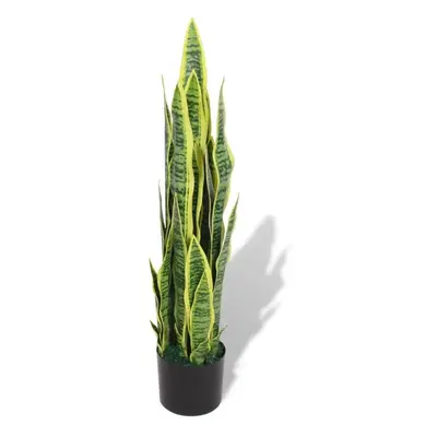 Umělá rostlina sansevieria s květináčem 90 cm zelená