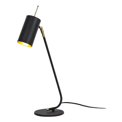 Stolní lampa v černé a zlaté barvě s kovovým stínidlem (výška 55 cm) Sivani – Opviq lights