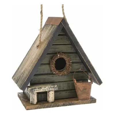 Dřevěná ptačí budka Home, 20 x 20 x 12 cm