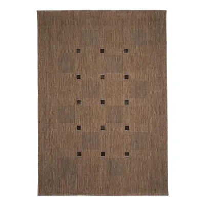 Devos koberce Kusový koberec FLOORLUX Coffee/Black 20079 – na ven i na doma - 200x290 cm