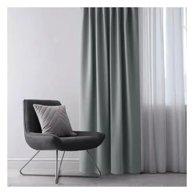 AmeliaHome Závěs Blackout EYELETS stříbrná, 140 x 245 cm