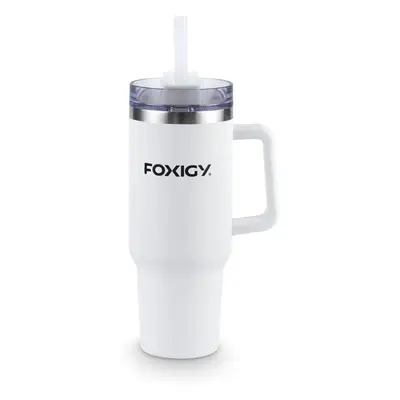 Foxigy Termohrnek do auta s brčkem 1200 ml White