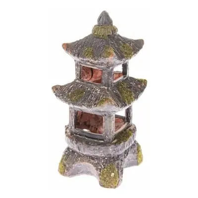 Keramický svícen na čajovou svíčku Pagoda, 9,5 x 19,5 x 9 cm