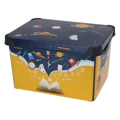 Dětský úložný box s víkem Universe, 41 x 30 x 24 cm, 22 l, plast