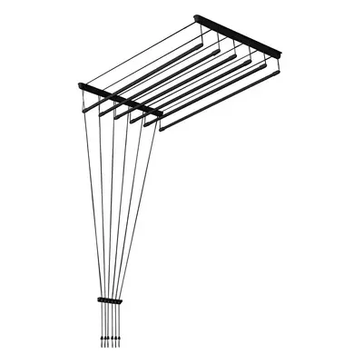 JAKS Stropní sušák na prádlo 6 tyčový černá Délka: 180 cm