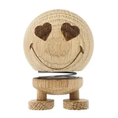 Figurka Soška Hoptimist Smiley Love S Neopracovaný dub