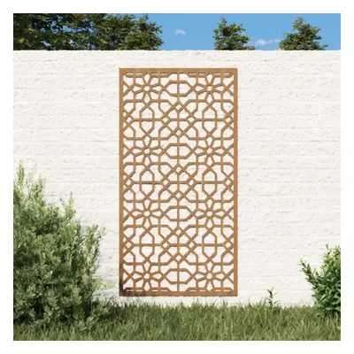 Zahradní nástěnná dekorace 105 x 55 cm corten Maurský design