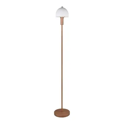 Stojací lampa v bronzové barvě se skleněným stínidlem (výška 120 cm) Glenn – Trio