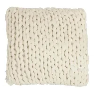 Pletený krémový polštář Tricot white - 40*40 cm