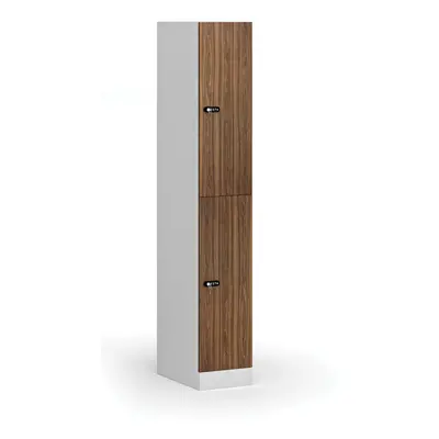 Šatní skříňka s úložnými boxy, 2 boxy, 1850 x 300 x 500 mm, mechanický kódový zámek, laminované 