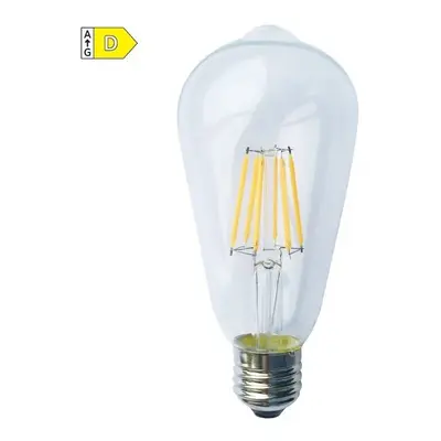 Diolamp LED Filament žárovka čirá ST64 6W/230V/E27/2700K/820Lm/360°