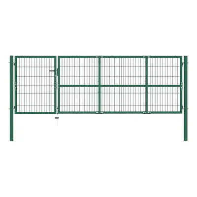 Zahradní Plotová Brána Se Sloupky 350 X Ocel - Antracitová / 120 cm