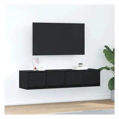 TV skříňky 2 ks Dub černý 60x31x25,5 cm Dřevěné konstrukce