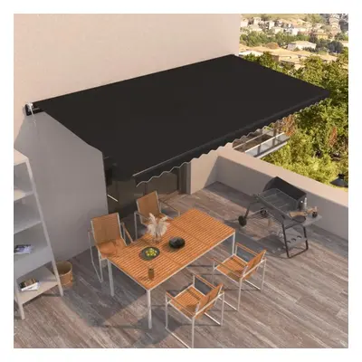 vidaXL Automatická zatahovací markýza 600 x 350 cm antracitová