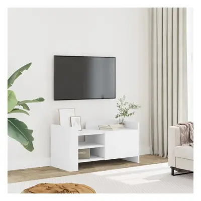 TV skříňka bílá 80 x 35 x 40 cm kompozitní dřevo