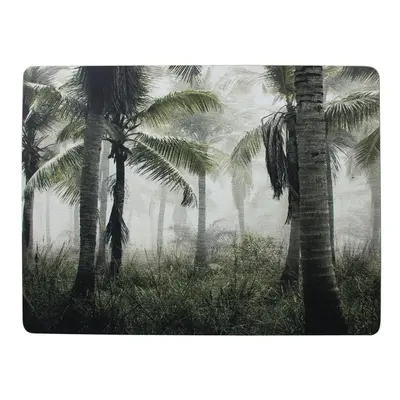 4k pevné korkové prostírání s palmami Jungle in Fog - 30*40*0,4cm