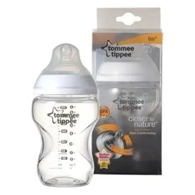 Tommee Tippee kojenecká láhev C2N skleněná bílá 250ml