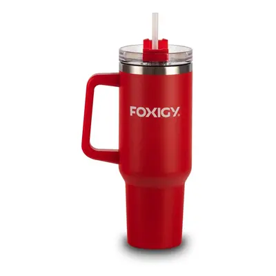 Foxigy Termohrnek do auta s brčkem 1200 ml Cherry