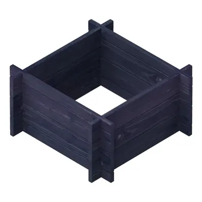 Vysoký záhon Multibox, dřevo, 59 × 59 × 29,5 cm, černá