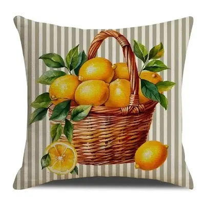 Povlak na polštář LEMON BASKET 45x45 cm, béžový