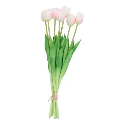 Kytice 7ks růžových realistických tulipánů Tulips - 43cm