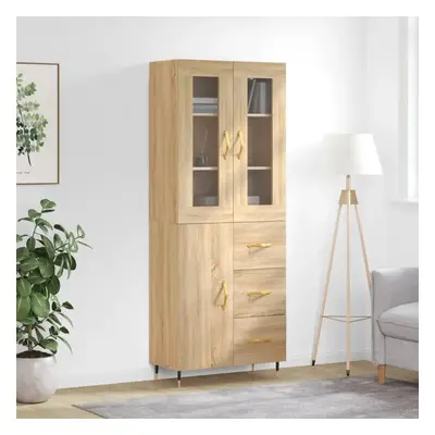 Skříň highboard dub sonoma 69,5 x 34 x 180 cm kompozitní dřevo