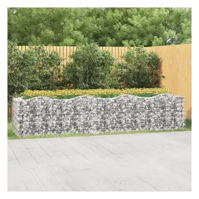 Klenutý gabion vyvýšený záhon 400x100x100 cm pozinkované železo