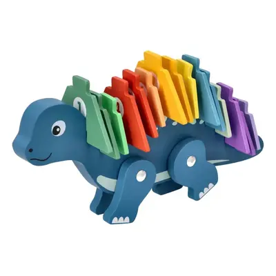 NEF Dřevěný dinosaurus - Puzzle s čísly